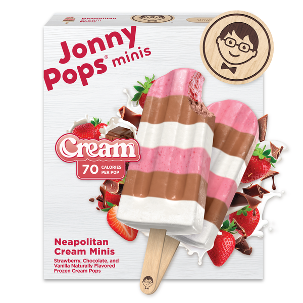 JonnyPops Neapolitan Mini Frozen Cream Pops Same-Day Delivery or