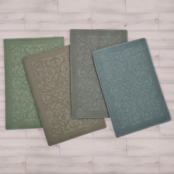 Scroll Foam Bath Mat, Assorted Colors