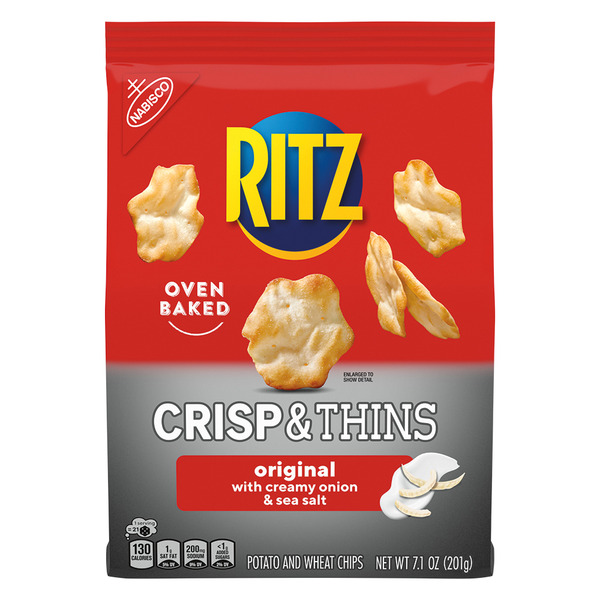 ALDI Ritz Crisp And Thins Original With Creamy Onion And Sea Salt Chips ...