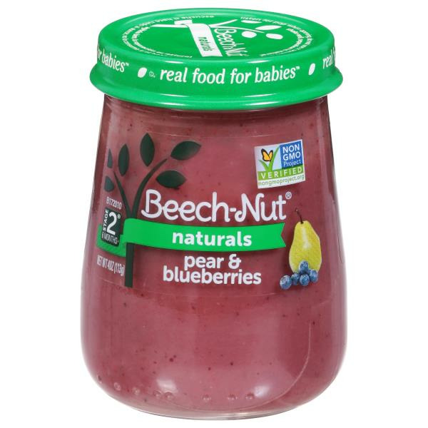 Publix BeechNut Naturals Pear Blueberries Baby Food Jar SameDay