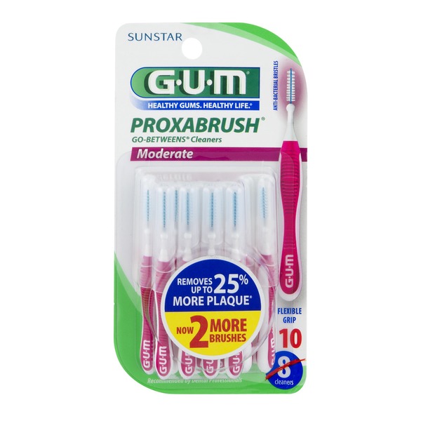GUM Proxabrush GoBetweens Cleaners Moderate 10 CT (10 ct) Instacart