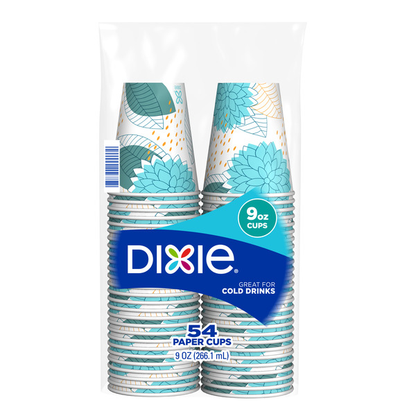 Dixie Paper Cups, 9 oz Cold Drink Cup (Designs May Vary