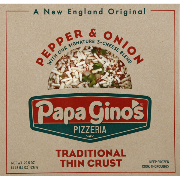 PAPA GINOS Pizza, Traditional Thin Crust, Pepper & Onion Same-Day