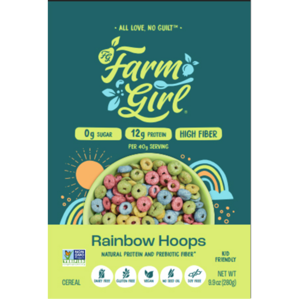 Farm Girl Rainbow Hoops Protein Cereal