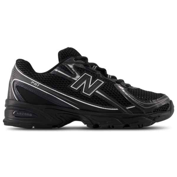 New Balance Men's 740 Casual Shoes, Size 12 - Black/Silver Metalli