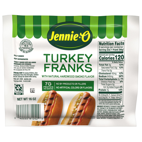 JENNIE-O TURKEY STORE JENNIE-O Jumbo Turkey Franks - 1 lb., 16 OZ