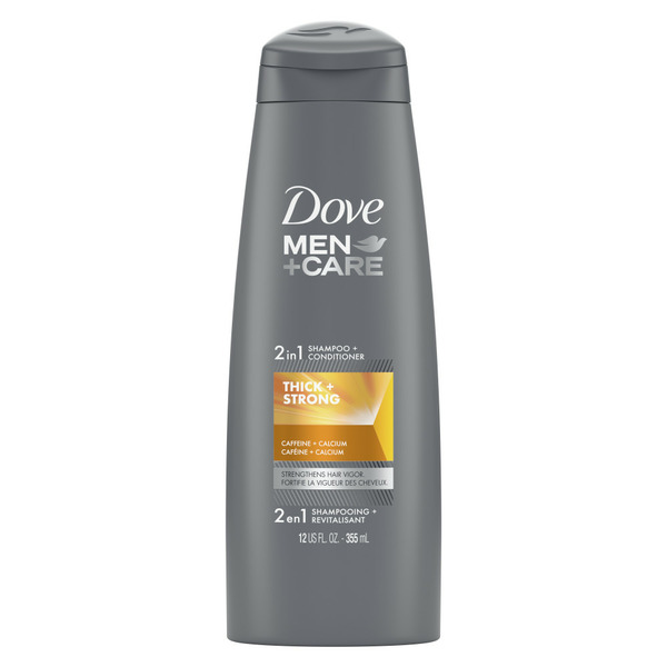 Dove Men+Care 2 In 1 Shampoo And Conditioner Thick And Strong With Caffeine - 12 fl oz