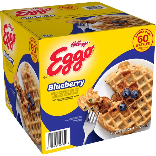 Kellogg's Eggo Frozen Waffles Blueberry (74.1 oz) Instacart
