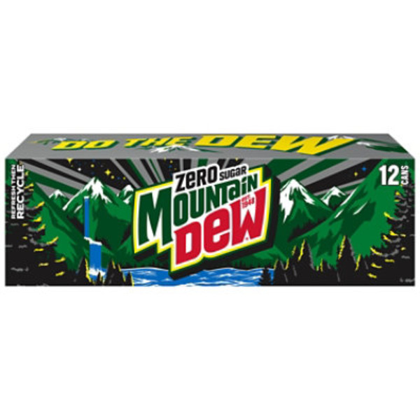 Mountain Dew Soda Zero Sugar Cans - 12-12 Fl. Oz.