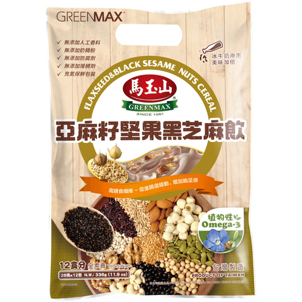 Greenmax Flaxseed & Black Sesame Nuts Cereal In Bag