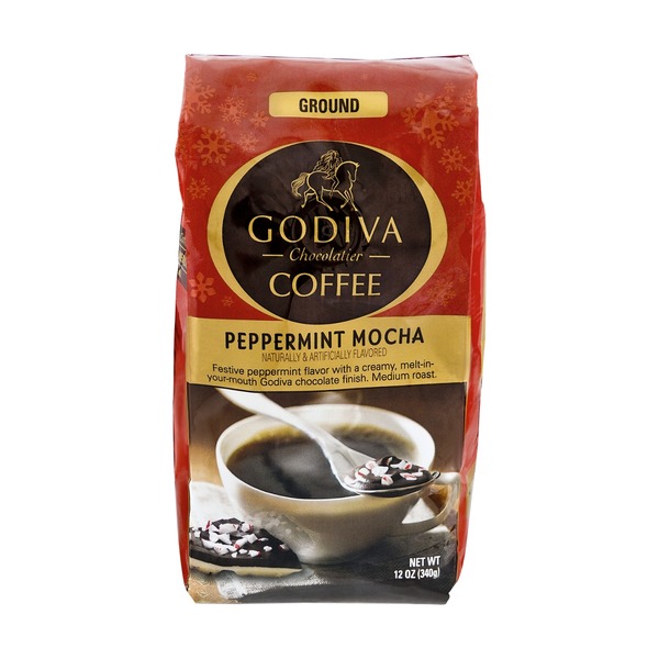 Godiva Chocolatier Ground Peppermint Mocha Coffee (12 oz) Instacart