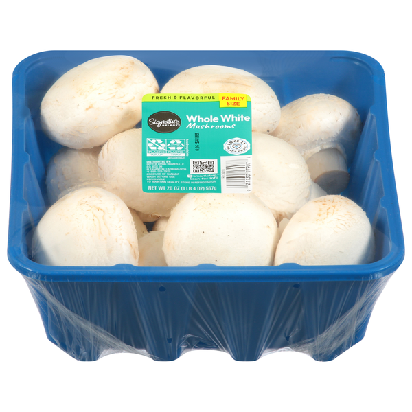 Signature SELECT Whole White Mushrooms Family Size
