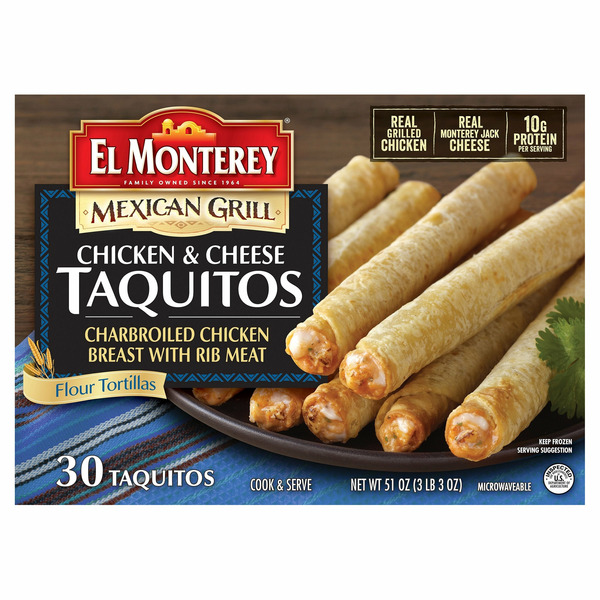 El Monterey Chicken & Cheese Taquitos, 30 ct