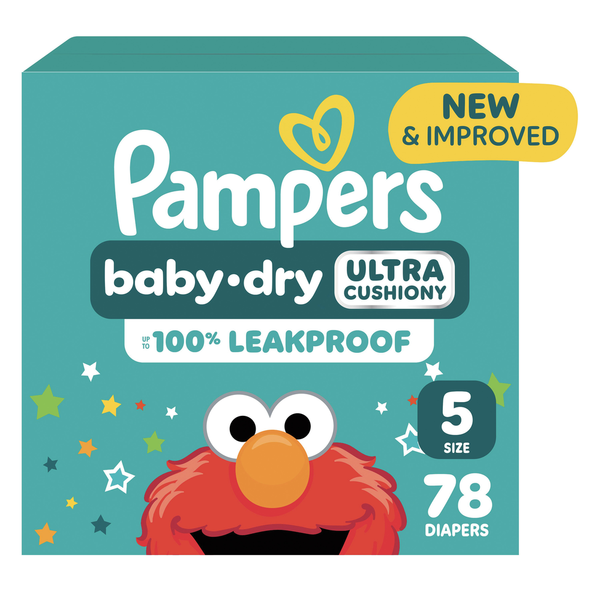 Pampers Baby Dry Diapers, Size 5, 78 Count Same-Day Delivery