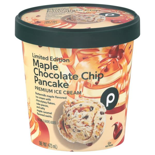 Publix Maple Chocolate Chip Pancake Premium Ice Cream Same-Day