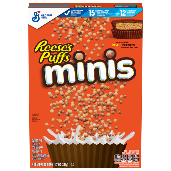 General Mills Reese's Puffs Corn Puffs, Minis, Sweet & Crunchy