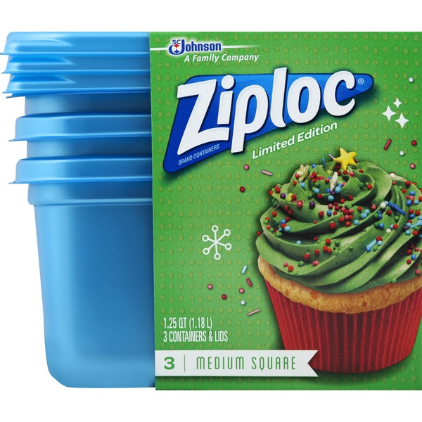 Ziploc Containers & Lids, Square, Medium Same-Day Delivery or
