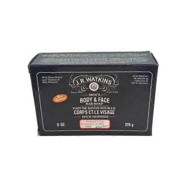 J.r. Watkins Men's Body & Face Bar Soap, Bergamot & Oak (8 oz) Instacart