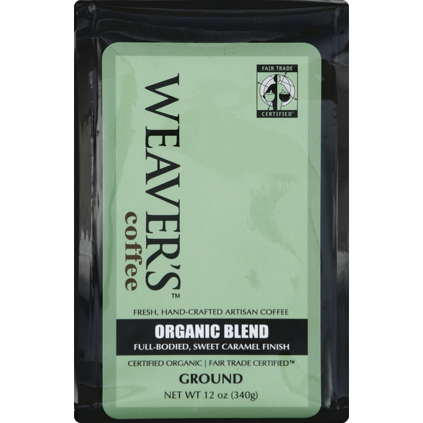 Weaver's Coffee & Tea Coffee, Ground, Organic Blend