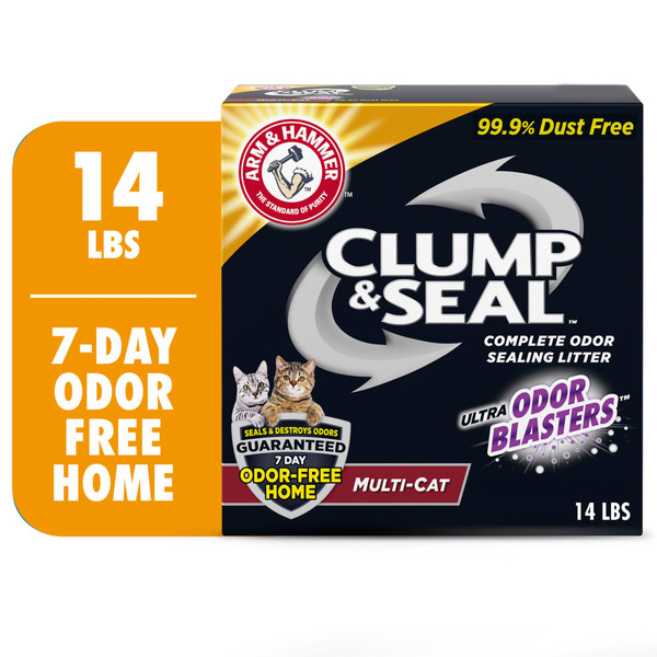 Arm & Hammer Clump & Seal Multi-Cat Complete Odor Sealing Clumping Cat Litter