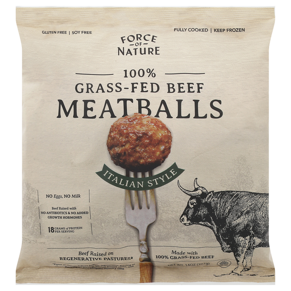 Force of Nature Meatballs, Italian Style, Beef Same-Day Delivery