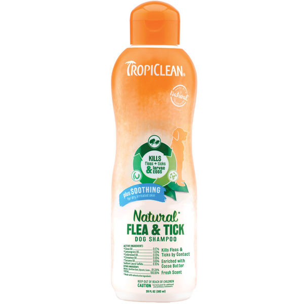 Tropi Clean Natural* Flea & Tick Soothing Shampoo for Dogs