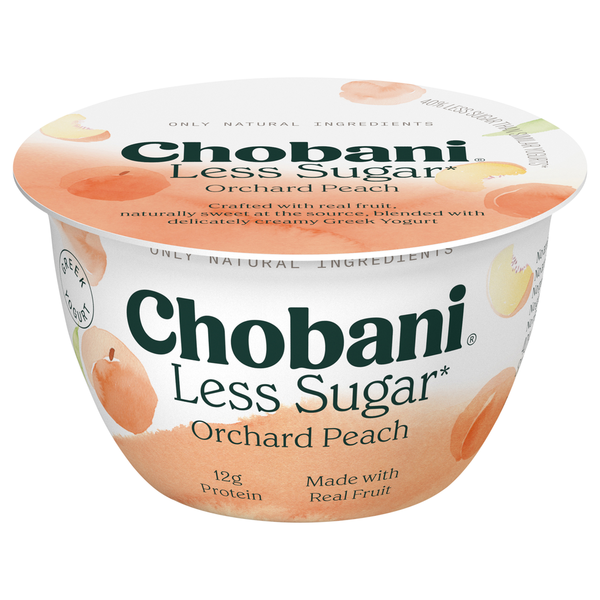 Yoguri出品 Chobani Yogurt, Greek, Less Sugar, Reduced Fat, Orchard Peach Same