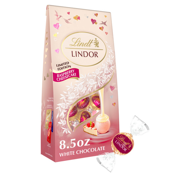 Lindt Lindor Raspberry Cheesecake White Chocolate Candy Truffles