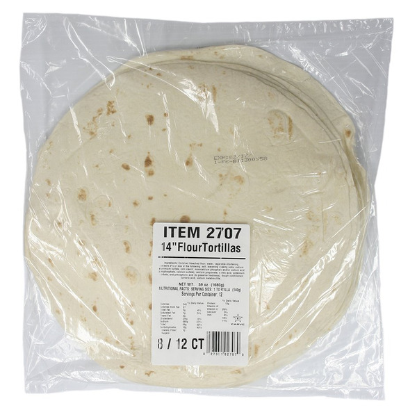 La Banderita - 14" Pressed Flour Tortillas - 12ct Bag