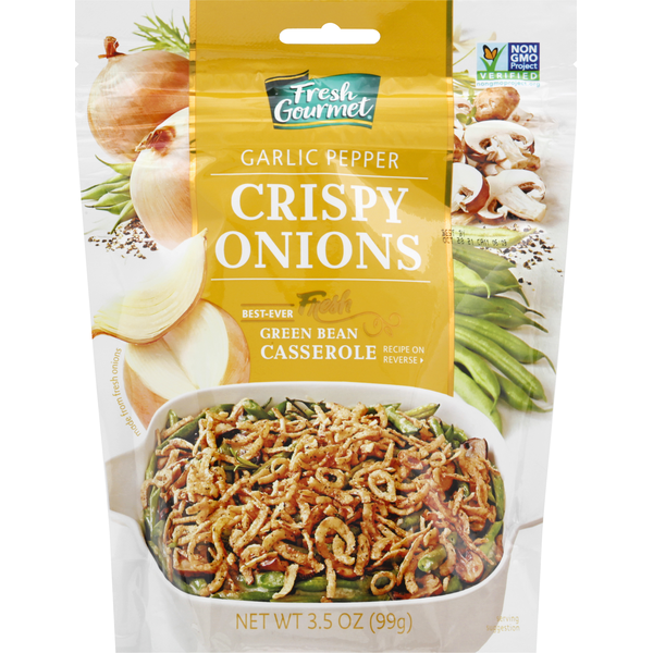 Fresh Gourmet Crispy Onions, Garlic Pepper