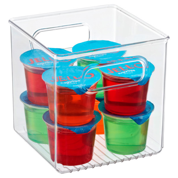 iDesign 6" x 6" Clear Fridge & Pantry Cube Storage Binz