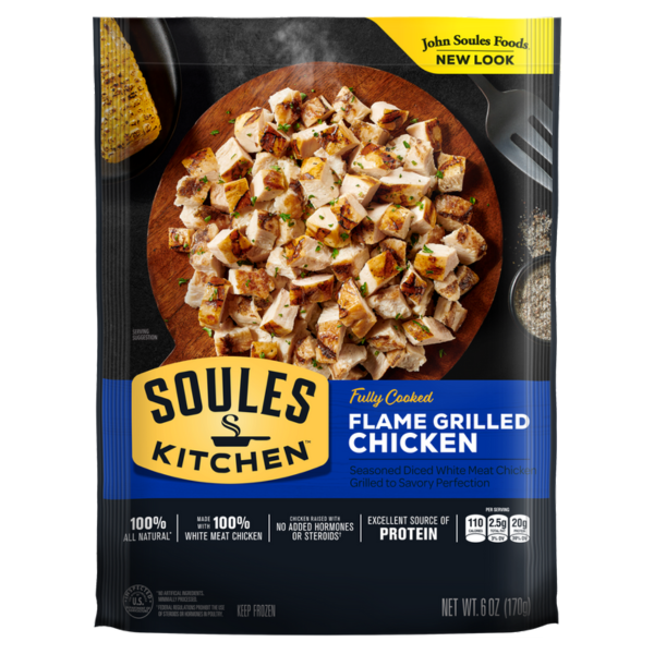Soules Kitchen Flame Grilled Diced Chicken, Frozen Same-Day