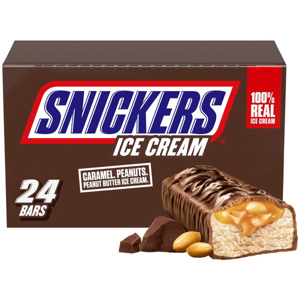 SNICKERS Ice Cream, Chocolatey Caramel Peanut Butter Ice Cream Bars
