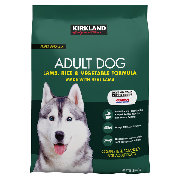 Kirkland Signature Super Premium Adult Dog Food, Lamb Rice