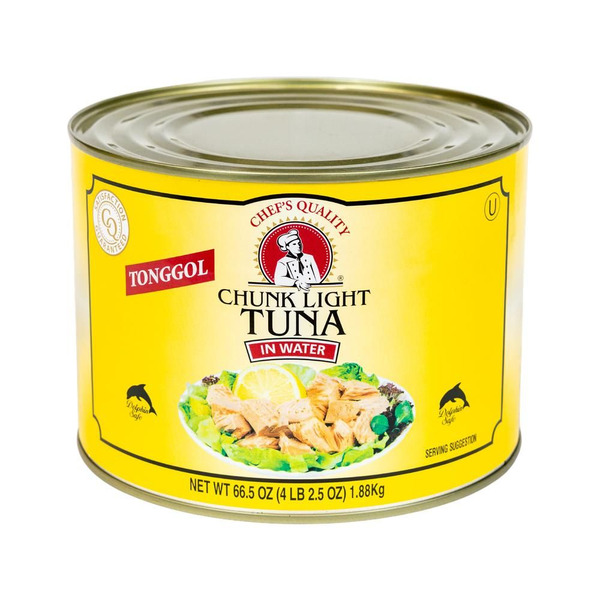 Chef's Quality - Tonggol Chunk Light Tuna in Water - 66.5 oz Can