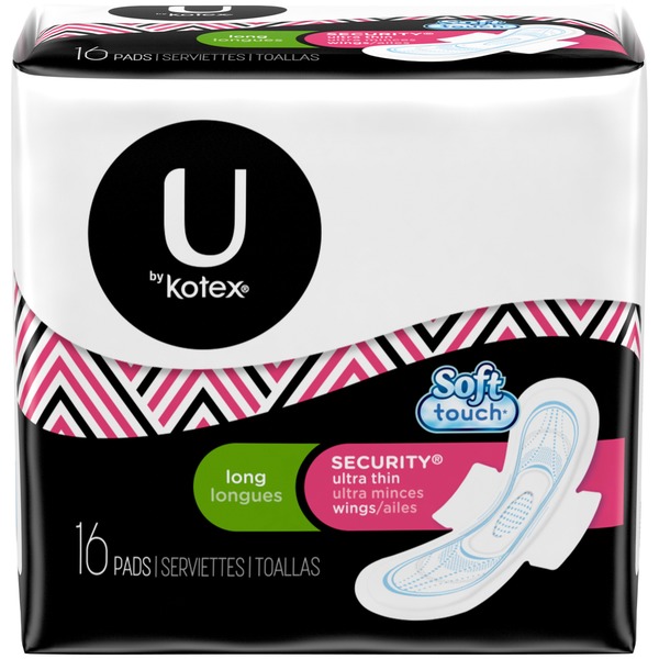 U by KotexPremium Security Ultra Thin Pads with Wings (16 ct) from CVS