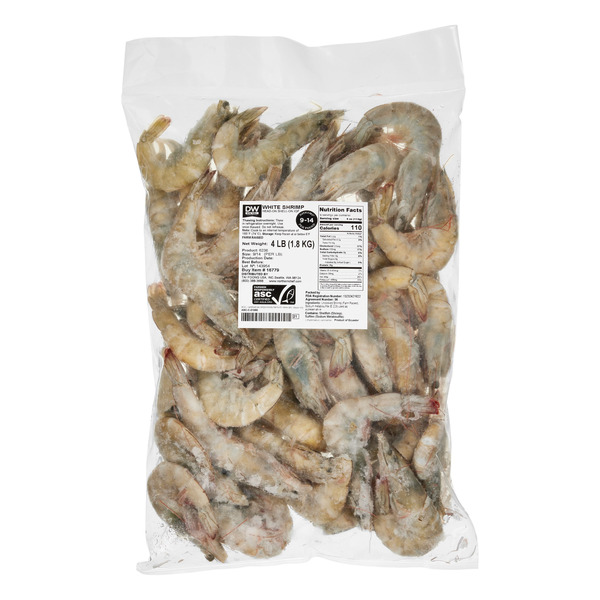 Kirkland Signature Farmed Whole Head On White Shrimp, 9/14 count, 4 lbs
