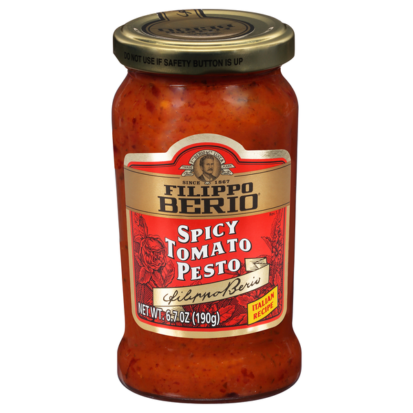 Filippo Berio Tomato Pesto, Spicy, Italian Recipe Same-Day