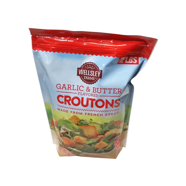 Wellsley Farms Garlic & Butter Croutons (32 Oz) - Instacart