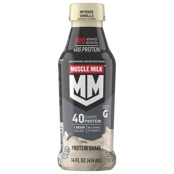 MUSCLE MILK Pro Advanced Nutrition Protein Shake, Intense Vanilla