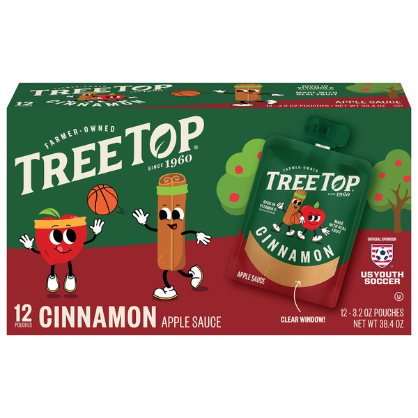 Tree Top Cinnamon Apple Sauce Pack, Pouches