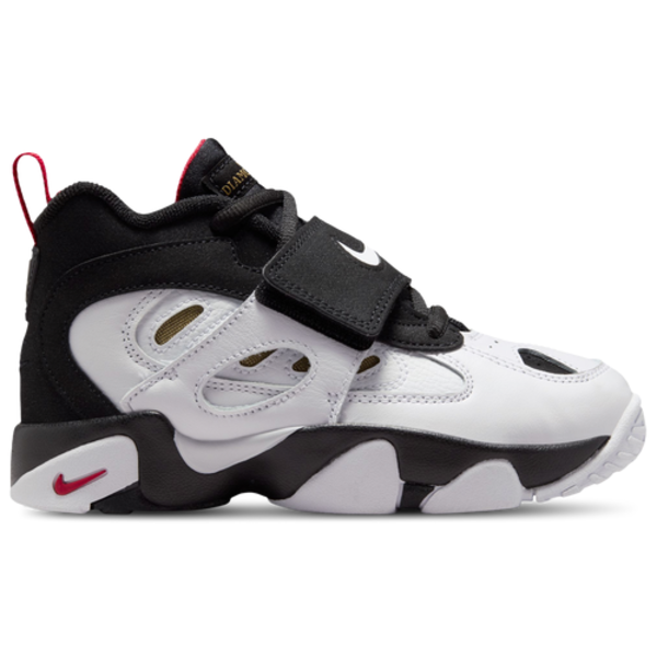 Nike Kids' Air Diamond Turf II Preschool Shoes, Size 1.0 - Black/White/Gold