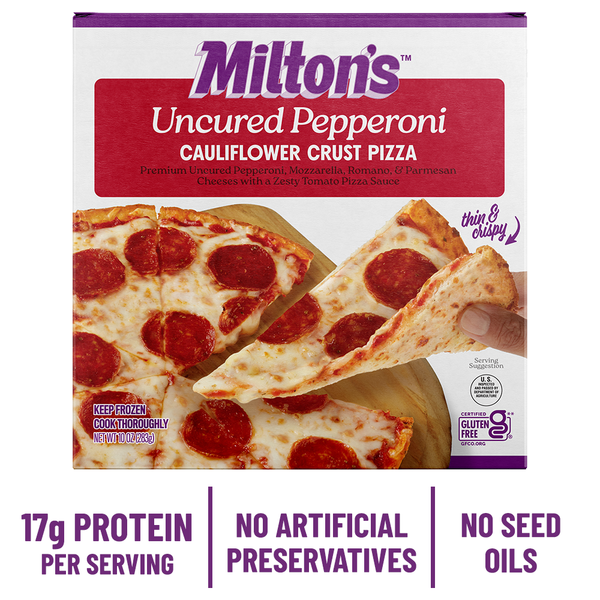 Milton's Cauliflower Crust Pizza, Uncured Pepperoni