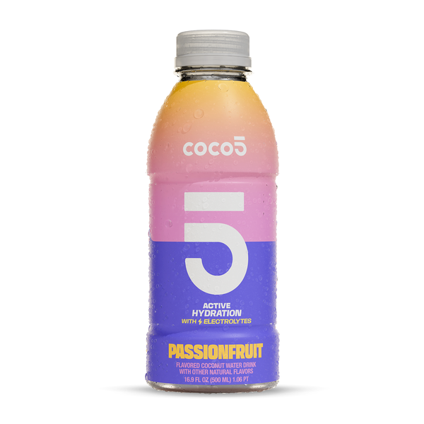COCO5 Passion Fruit Flavor, Natural Coconut Water Hydration Same