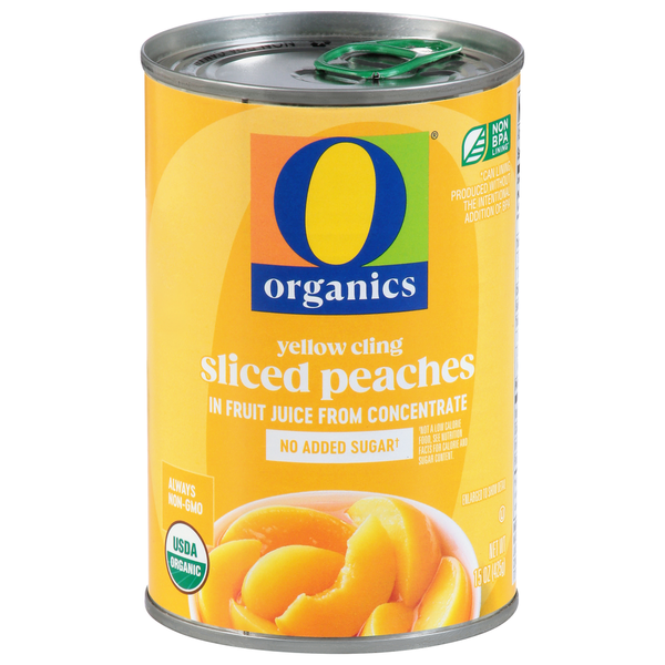 O Organics Peaches, Organic, Sliced