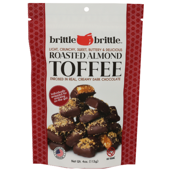 Brittle Brittle Roasted Almond Toffee In Dark Chocolate