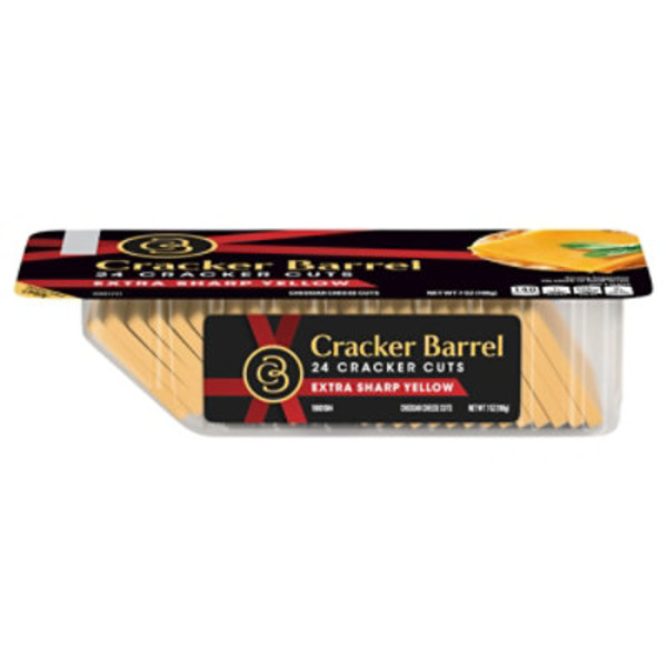 Cracker Barrel Extra Sharp Cheddar Cheese Cracker Cuts oz Tray (24ct)