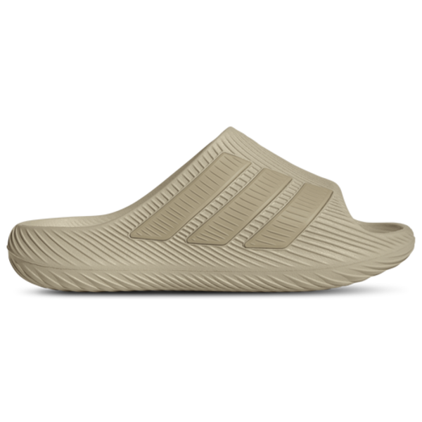 adidas Purechill Slides, Size M9/W11, Medium/D - Khaki Three & Gold Rw