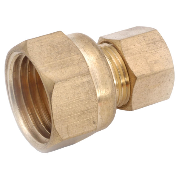 Anderson Metals Brass Compression Connector, 0.25 x 0.25 Inch