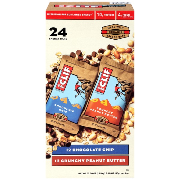 Clif Bar® Chocolate Chip/Crunchy Peanut Butter Variety Pack Energy Bars